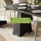 LITTLE TREE Dining Table for 4-6 People, Wooden Table, Rectangle Furniture - Image 6