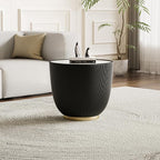 Round Marble Coffee Table Set of 2, 2 Piece White Coffee Table and End Table - Image 6