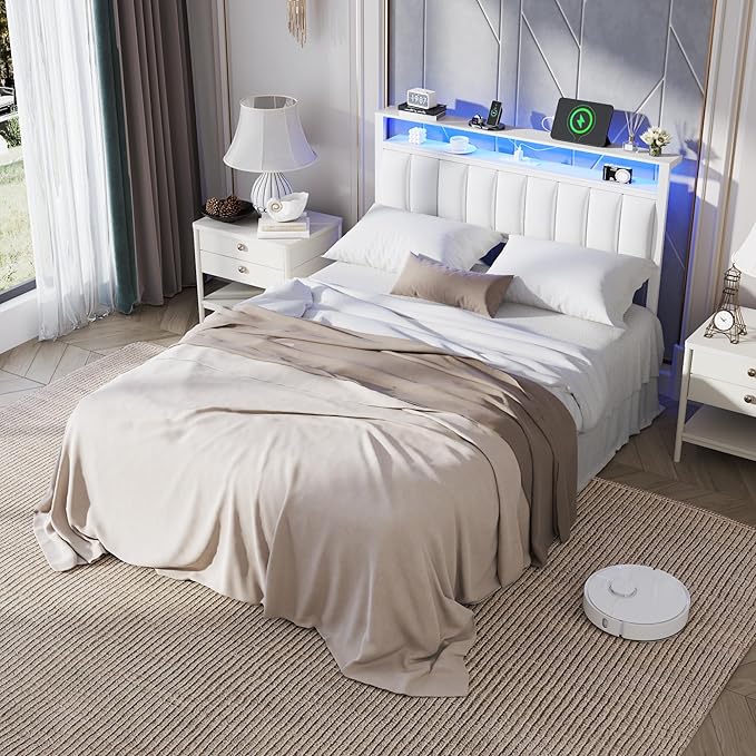 Furnulem White Full Size Bed Frame - Image 5