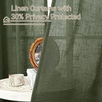 Long Linen Curtains 2 Panels Set - Image 5
