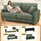 Kidirect 70in Corduroy Couch, Sofas - Image 6