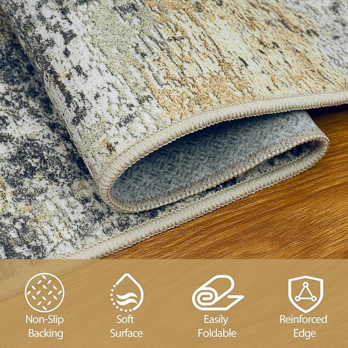 9x12 Area Rugs for Living Room Washable Bedroom Dining Room Multi Color | - Image 4