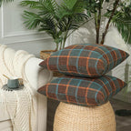 Stellhome Pack of 2 Fall Linen Buffalo Check Throw Pillow Covers, Farmhouse - Image 2
