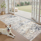 DMOYEST Washable Runner Rug for Hallway: 3x8 Neutral Modern Abstract Low Pile - Image 5