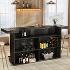 Tribesigns 4-Tier Bar Table, 70.9-Inch Large Wooden Home Bar Unit - Image 4