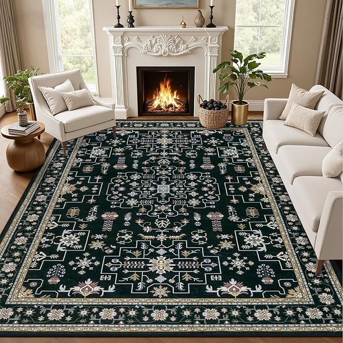 10x14 Area Rugs Living Room: Washable Vintage Rug by EXPEDIX