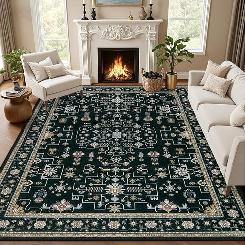 10x12 Area Rugs Living Room: Washable Boho Rug by EXPEDIX