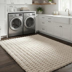 nuLOOM Jeni Beige Checkered Washable Area Rug by nuLOOM