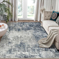 5x7 Area Rugs for Living Room Bedroom Dining Room Washable Blue Grey | Soft by Aelenmu