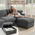 Ihanherry Cloud Sectional Couches - Image 3
