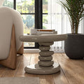 24/7 Shop at Home Kavren Modern 22-inch Oval Glossy Pedestal End Table by 247SHOPATHOME