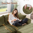 Korser 110" L-Shaped Modular Sectional Sofa - Image 4