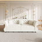 97.6" Oversized Pull Out Sofa Bed, Chesterfield Velvet Sleeper Sofa Couch - Image 6