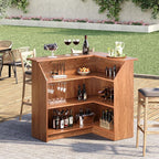 LITTLE TREE Bar Cabinet, 4-Tier Home Mini Bar Cabinet - Image 5