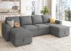 HONBAY Modular Sectional Sleeper Sofa Bed, Sectional Couch - Image 6