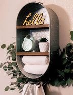 Galvanized Wash Tub with Shelves | Rustic Bathroom Décor | Farmhouse Rustic - Image 9