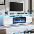80" Fireplace TV Stand with Double LED Lights by Unknown