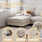 Furniwell Convertible Sectional Sofa Couch, 4 Seat Sofa Set - Image 4
