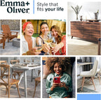 EMMA + OLIVER 2-Pack Wooden X-Back Dining Chair - Image 5