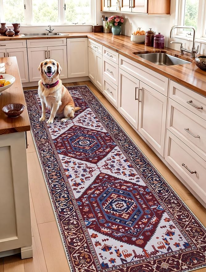 SERISSA 2'6"x8' Washable Non Slip Boho Runner Rug - Image 2