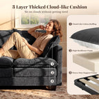 Loveseat Sofa with Ottoman, Cloud 3-Layer Cushion, Living Room, in a Box - Image 3