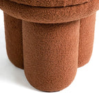 Furniture of America Rami Modern 17-inch Mushroom-Shape Upholstered Ottoman - Image 6