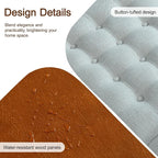 WUTUTUEE 30" Fabric Square Storage Ottoman - Image 4