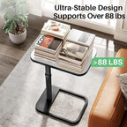 Kitstorack TV Tray Table, Adjustable Height & Rounded Metal Corners, Snack Table - Image 9