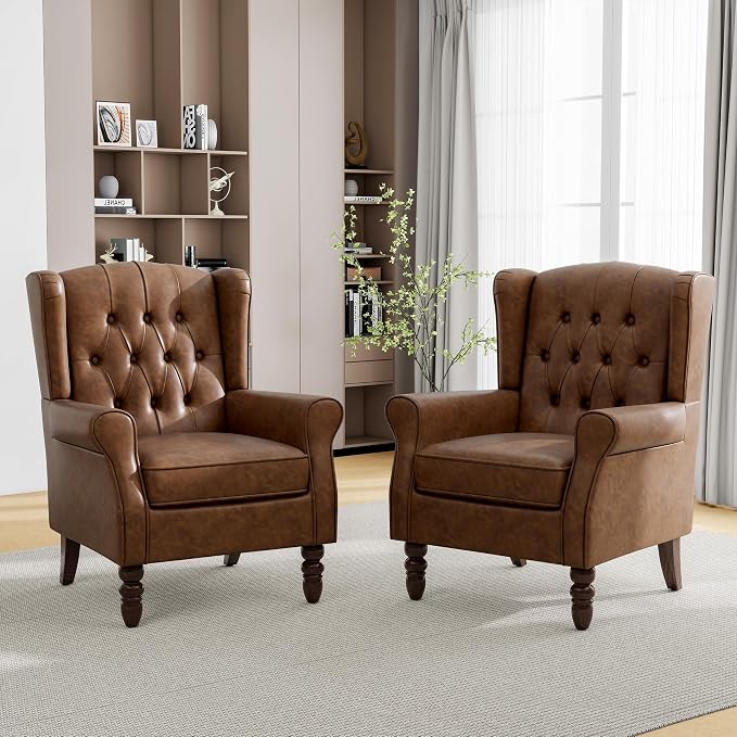 Mid-Century Modern Wingback Accent Chair - Image 5