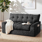 MONVANE 55.5" Convertible Loveseat Sofa, 2-in-1 Boneless Sleeper Sofa Bed Futon - Image 2