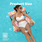 SLOOSH Inflatable Pool Floats Adult, 2 Packs Floating Lounge Chairs, Blow up - Image 5