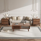MAISONARIA Living Room Table Sets of 3, Mid Century Coffee Table & End Table by MAISONARIA