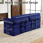 5-in-1 Convertible Sofa Bed, Corduroy Futon Couch Sleeper - Image 8