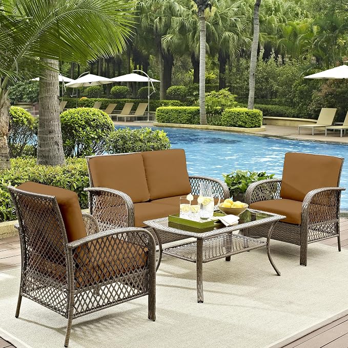 14Pcs Outdoor Cushion Covers, Elastic Patio Cushion Covers | Washable, - Image 6