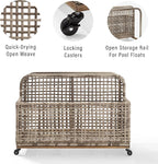 Crosley Furniture Ridley Wicker Outdoor Storage Pool Caddy - Image 4