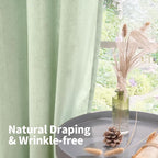 YoungsTex 63 Inch Length Sage Linen Curtains - Image 7