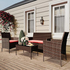 GarveeLife 4-Piece Patio Furniture Set, Rattan Outdoor Furniture - Image 7