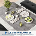 Dining Table for 4, 3-Piece Kitchen Table Set for 4 - Image 6
