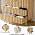 BORNOON 39" Tall Dresser for Bedroom, 4-Drawer Fluted Chest of Drawers - Image 5