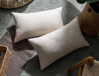 Stellhome Rectangle Burlap Throw Pillow Covers Solid Farmhouse Linen Pillowcase - Image 3