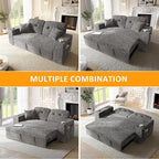 63 Inch Sleeper Sofa Bed, 3 in 1 Pull Out Couch Bed - Image 6
