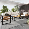 4-Pieces Outdoor Patio Sectional Sofa Set by VilroCaz