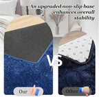 8x10 Area Rug Living Room Bedroom: Fluffy Plush Shag Carpet Blue | - Image 6