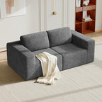 Vesgantti 80" Modular Sectional Sofa, Corduroy Cloud Couch by Vesgantti