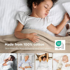 Bedsure GentleSoft 100% Cotton Blanket Queen Size - Image 2