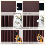 100% Blackout Curtains 84 Inch Length 2 Panels Set - Image 6