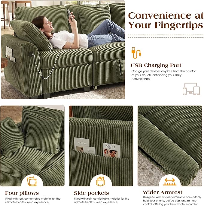 Ihanherry 7-Seater Large Sectional Sofa Bed - Image 6