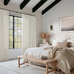 96 Inch Pleated Light Filtering Natural Linen Boho Curtains 50 Inch Wide | - Image 8