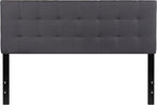 Flash Furniture Bedford Tufted Upholstered Queen Size Headboard in Dark Gray - Image 8