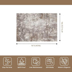 4x5 Washable Entryway Rug – Non-Slip Low Pile Throw Area Rug - Image 2